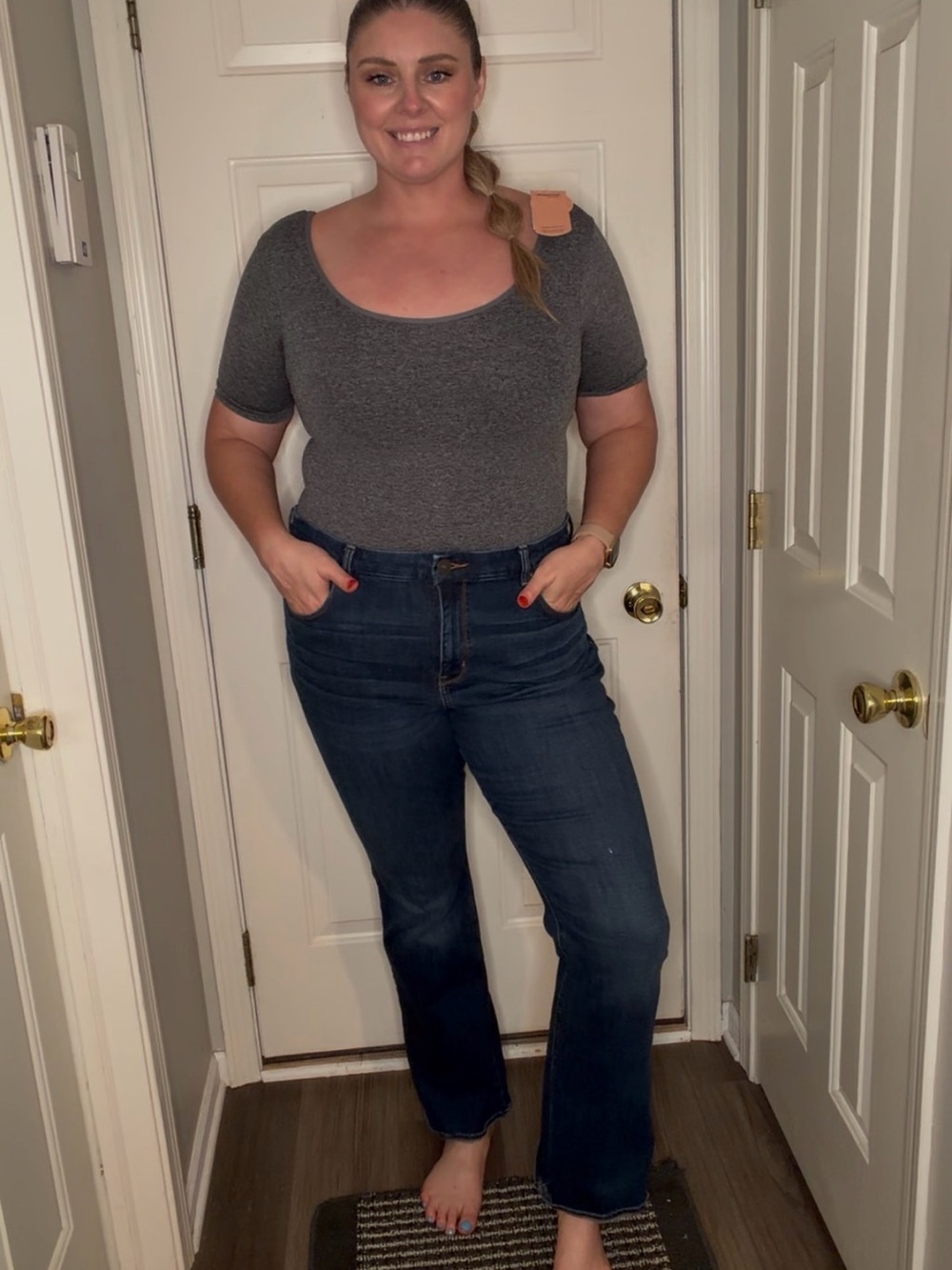 American Eagle Outfitters Dark Blue Bootcut Jeans